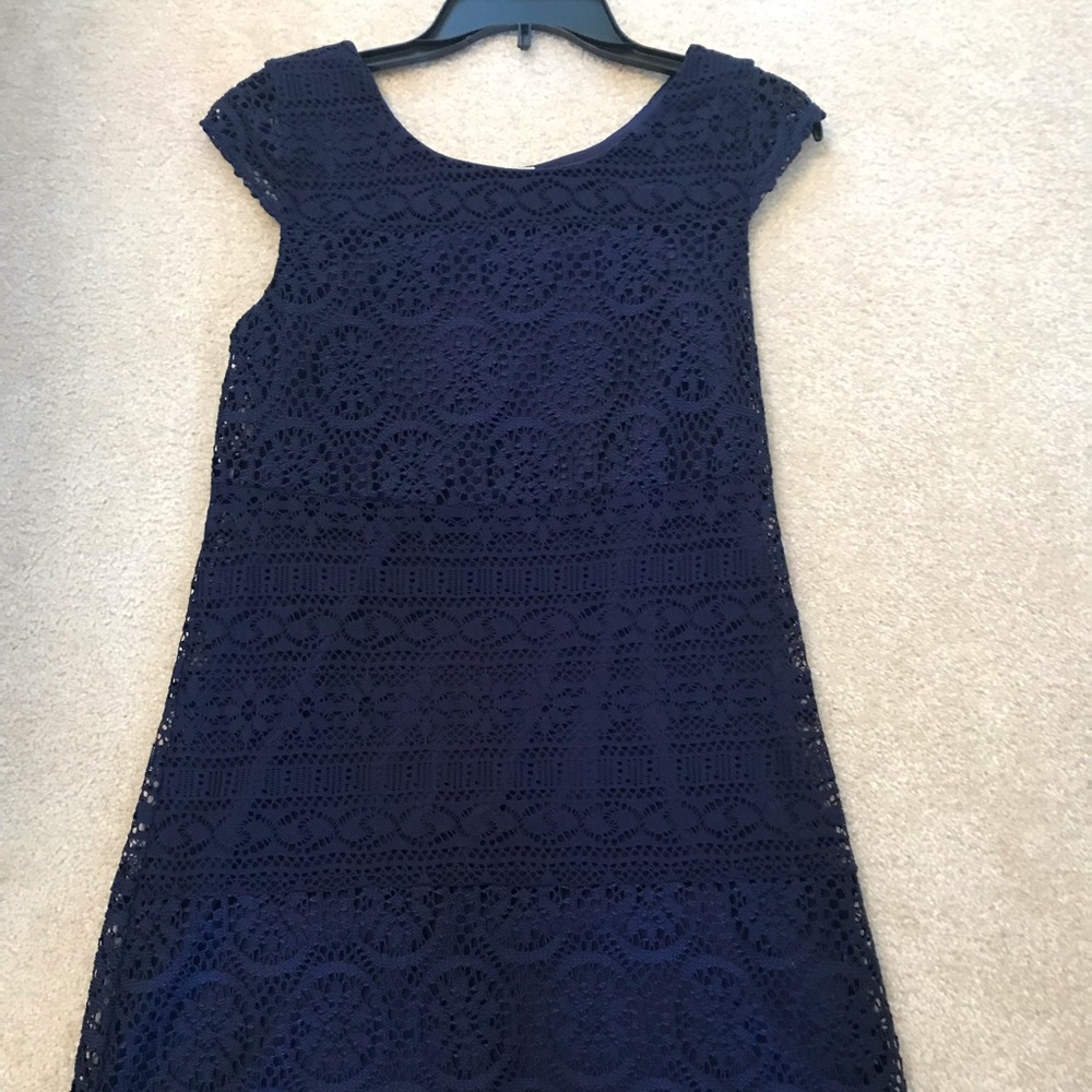 Navy lace dress